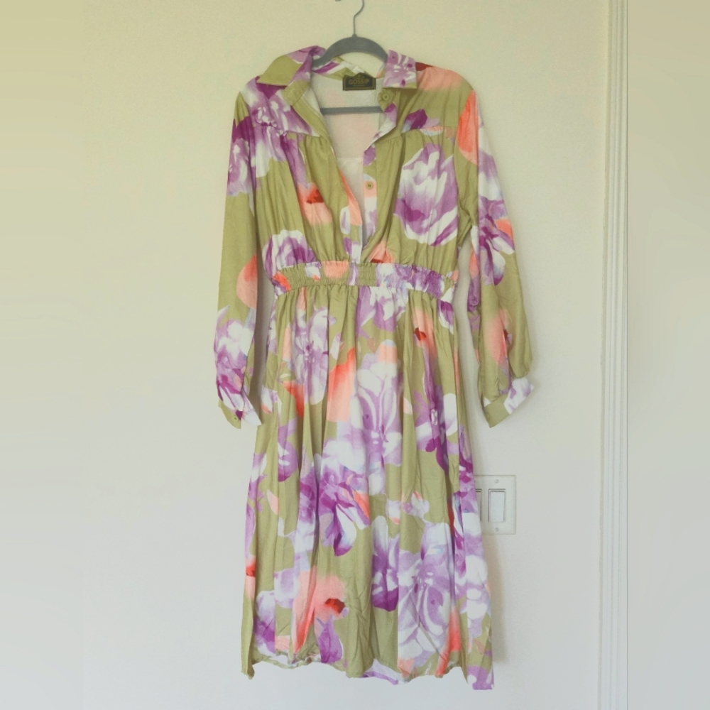 Gossip Long sleeve floral dress